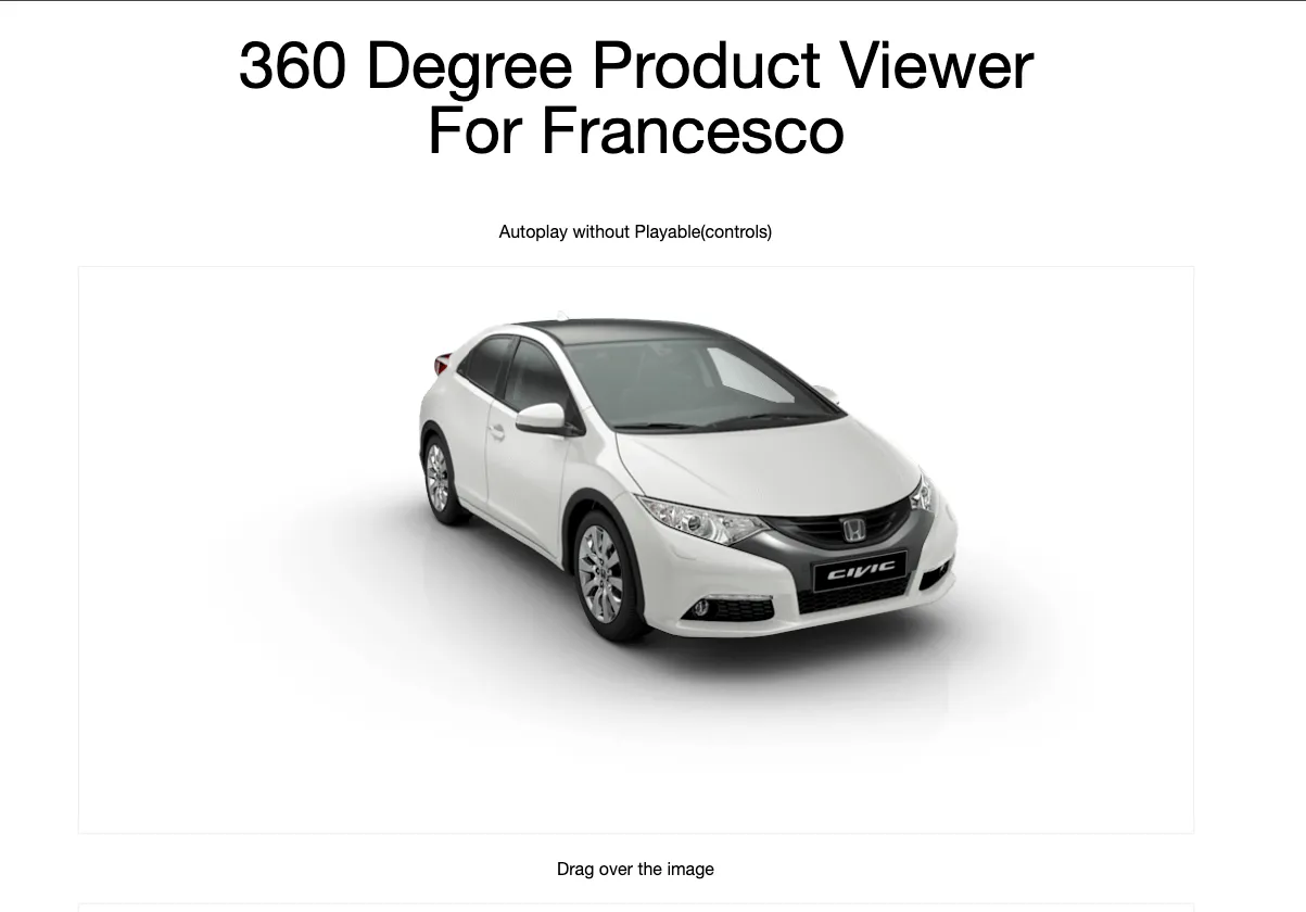 360 Degree Product Viewer