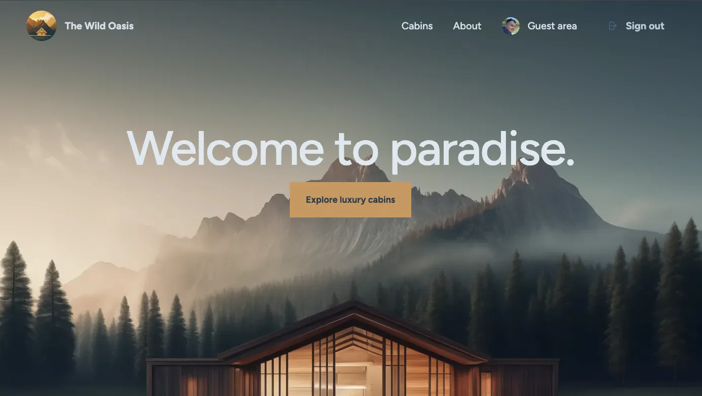 Showcase of Daniel Ghirasim's "The Wild Oasis Website" Project